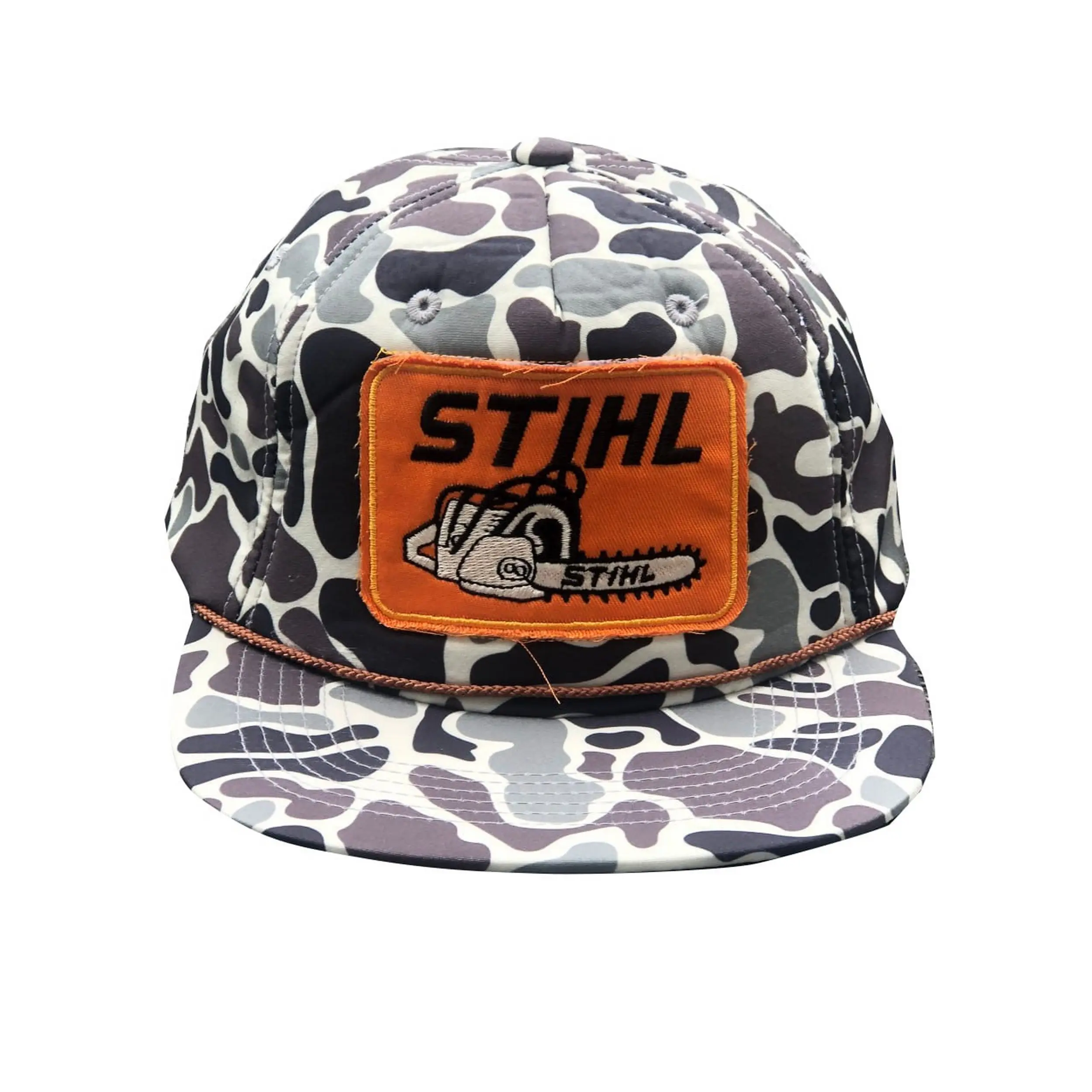 Stiiihl Embroidered Snapback Hat, Camo Vintage Trucker Cap Design, Unisex Cotton Hat, Gift for Husband and Wife