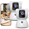 CINMOORE 2.5K Indoor Security Camera, Non Subscription 360° Vision AI Person/Pet/Baby Cry Detection Camera, 4MP Baby/Dog/Cat Camera with Phone App, Pan Tilt 2.4GHz WiFi Cameras for Home Security, IR Night Vision, Full Duplex 2-Way Audio, Motion Sensor