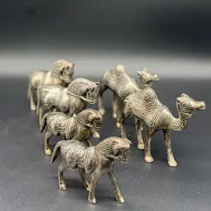 Horse and Camel Metal Figurines - Detailed Craftsmanship - Perfect for Collectors and Decor