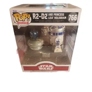 Funko Pop Deluxe R2-D2 & Princess Leia Hologram #766 Star Wars