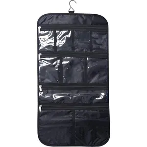 Premium Hanging Toiletry Travel Bag - Cosmetic, Jewelry, Toiletry & Accessory Storage Organizer Bag, Large Size, Various Compartments