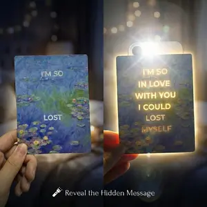 Hidden Message Light Card Gift Box  Romantic Long Distance Relationship Gift for Him Her | Anniversary Surprise