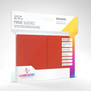 Gamegenic Standard Prime Sleeves: Red (100)