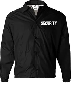 Men's Security Jacket Event Staff Windbreaker Front Back Print Men's Security Jacket Event Staff Windbreaker Front Back Print