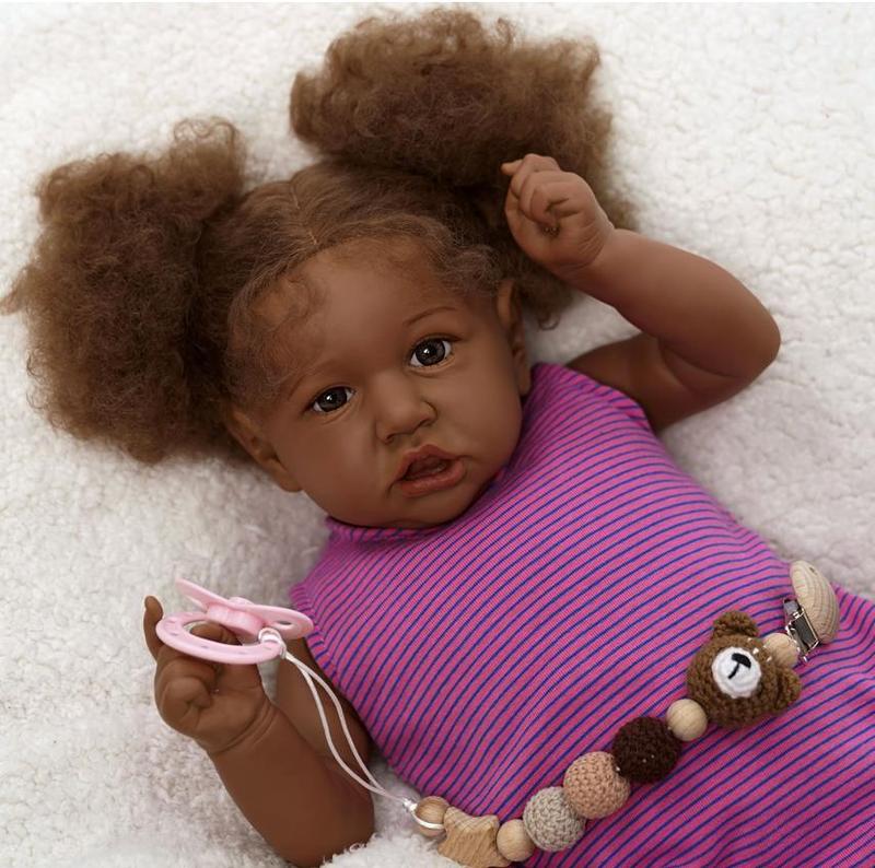 Babeside Newborn Real Life Reborn Baby Doll Dark Skin Black African American Toddler Doll Laney with Cloth Body for Kids Age 3 Rebornbabydoll Babeside Newborn Real Life Reborn Baby Doll Dark Skin Black African American Toddler Doll Laney with Cloth Body for Kids Age 3 Rebornbabydoll