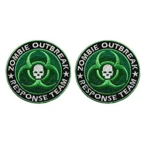 Zombie Outbreak Response Team Patch (Iron on sew on 3.0 Inch - MZ9) 2 Piece for Jackets, Vests, Hats, Backpacks, and Tactical Gears.
