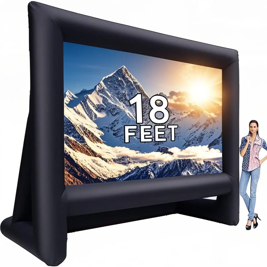 Inflatable Outdoor Projector Movie Screen - Portable Front & Rear ...