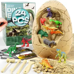STACTCUTE 24 Dinosaur Excavation Kit with 12 Eggs Dig Kit Toys for Kids 3-12 Years Old STEM Science Experiments Educational Gift for Boys & Girls