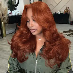 【HOT】Alipearl Wigs 200% Density Copper Color Glueless Wig Body Wave 7x4 Lace Closure Wig Pre Cut Pre Plucked Human Hair for Black Women #TikTokShopfalldealsforyou