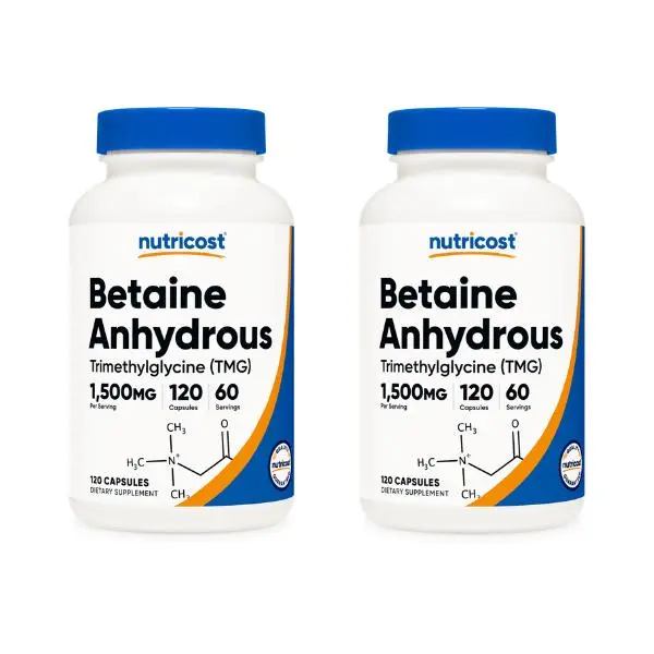2-Pack Betaine Anhydrous (TMG) Capsules