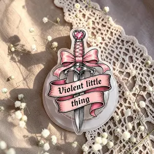 Violent Little Thing Dagger MagSafe Phone Grip: Dark Coquette Gothic Aesthetic Magnetic Phone Holder, Spicy Romance Booktok Girl Kindle Gift