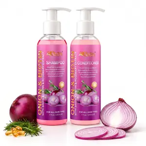 AKban Onion Rosemary Biotin Shampoo & Conditioner Set - Paraben-Free Cleanser with Cleansing, Nourishing, Strengthening, Moisturizing, Growth & Repair Benefits, Fragranced for All Hair Types
