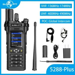 GLOBAL-PTT 5288 Plus Two-way radio 256 Channels UHF VHF Dual Band PoC 4G LTE cellular walkie-talkie with GPS SOS 10W Unlimited range Nationwide intercom