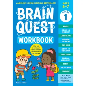 Brain Quest Workbook: 1st Grade Revised Edition -- Workman Publishing - Paperback