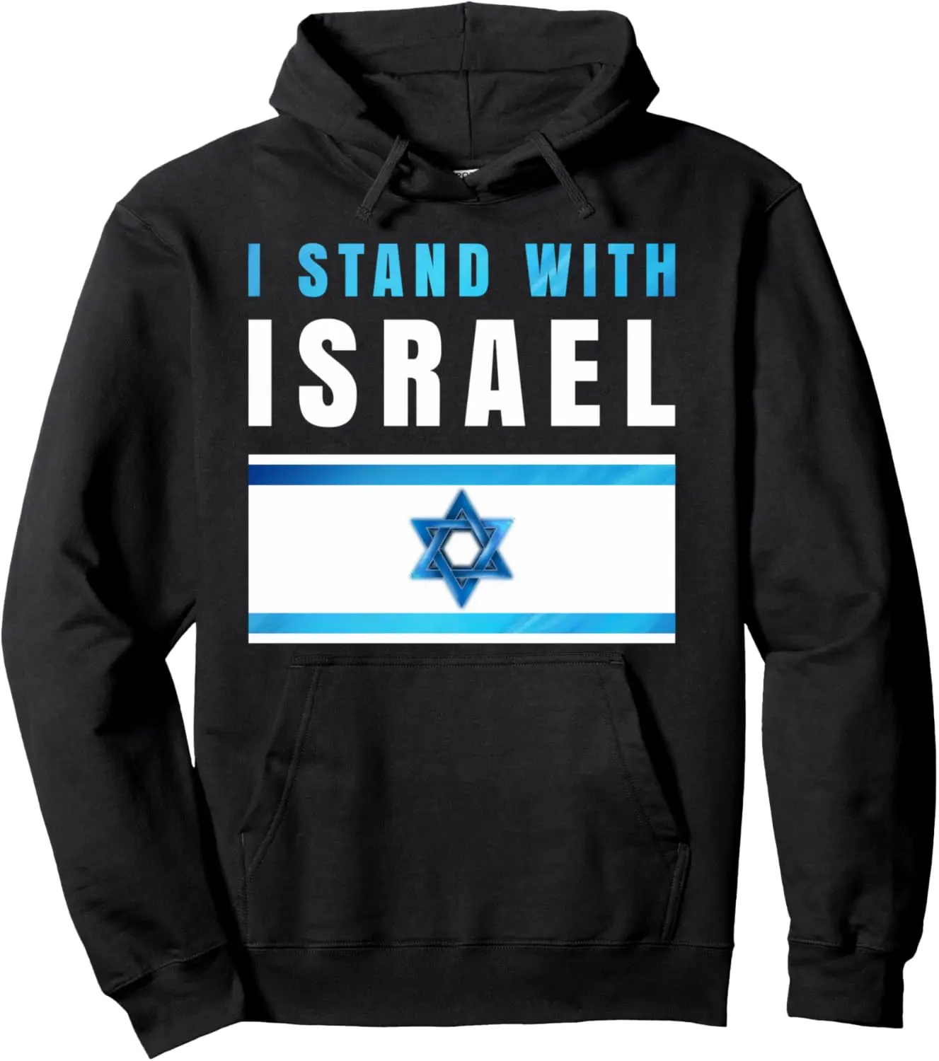 I Stand With Israel Jewish T-Shirt Israeli Flag Jewish Pullover Hoodie