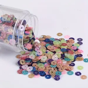 2000pcs Glitter Sequins DIY Craft Embellishments, 0.4cm Sparkle Beads for Clothing Bags Shoes, Nail Art Fillers Accessories