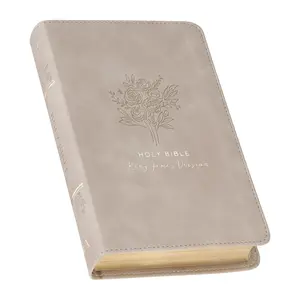 KJV Holy Bible, Compact Vegan Leather Red Letter Edition - Ribbon Marker, King James Version, Taupe (KJV Compact Editions) Imitation Leather – July 1, 2024, Christian Bibles Books