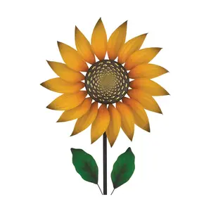 Regal Art & Gift Textured Flower Spinner Stake- Sunflower
