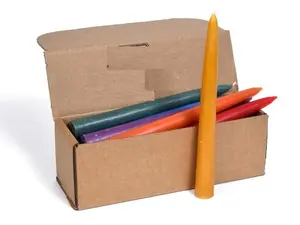 Pure Beeswax Taper Candles (Lasts 10 Hours Each) - 8.5" x 7/8"  Wax Dipped Style . Gift easter day , gift festival
