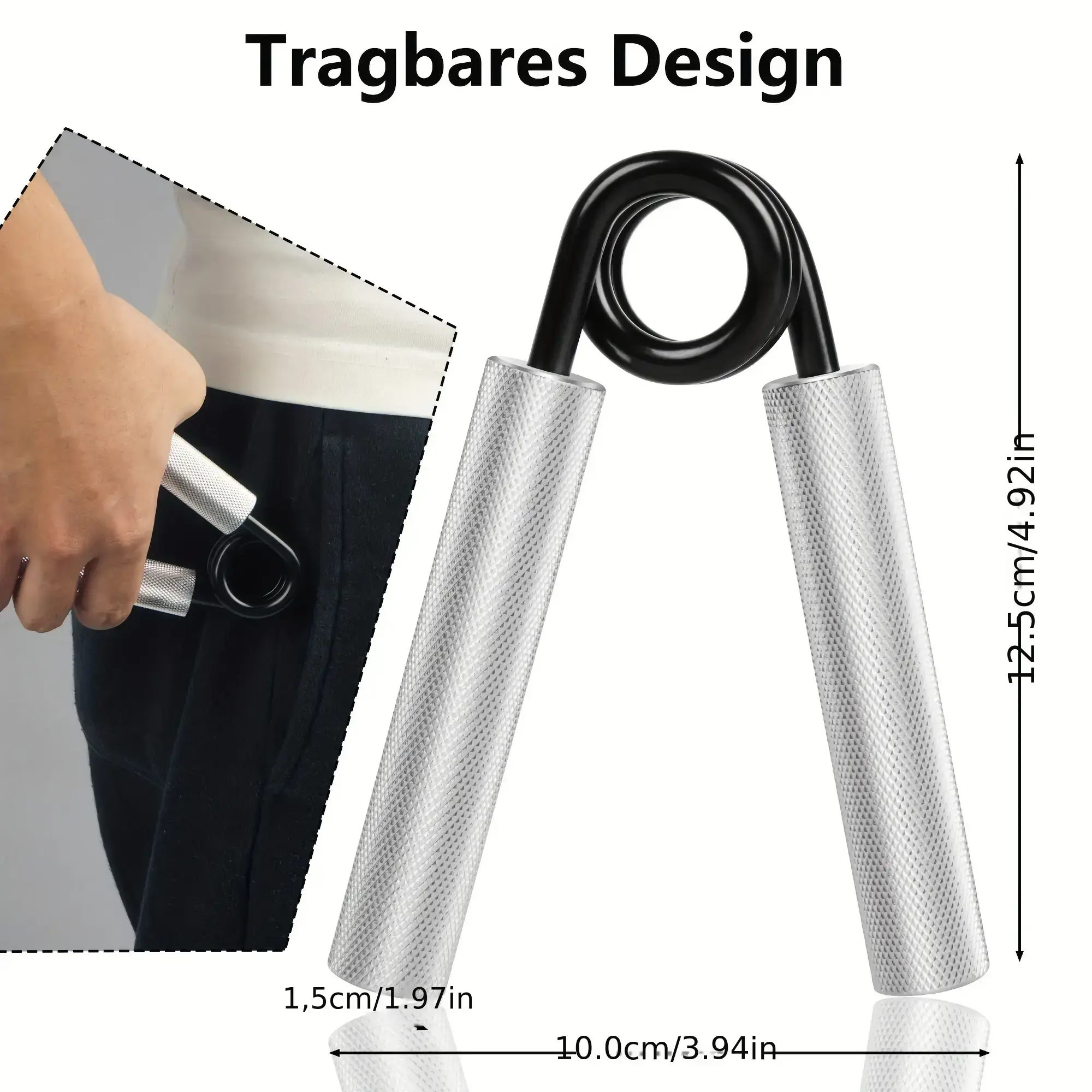 4 sets of aluminum alloy grip enhancers, heavy-duty metal handle with high resistance spring - forearm exercise and hand rehabilitation equipment, anti slip handle, non charging power modeRAIMENTRY 4 sets of aluminum alloy grip enhancers, heavy-duty metal handle with high resistance spring - forearm exercise and hand rehabilitation equipment, anti slip handle, non charging power modeRAIMENTRY