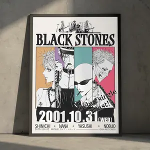 NANA Black Stones Anime Poster, Vintage Japanese Manga Wall Print, Minimalist Room Decor (Unframed, Print Only)