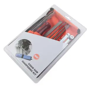 Chainsaw File Tool Bag Set 9pcs, Electric Chainsaw Sharpening Files for Oil Chainsaws, Durable and Essential Accessories