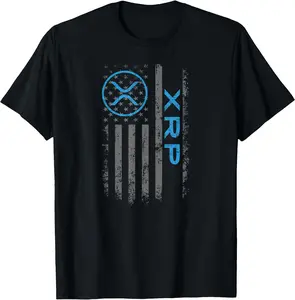 XRP Crypto Merchandise Flag Unisex T-Shirt Cotton Menswear Man Classic