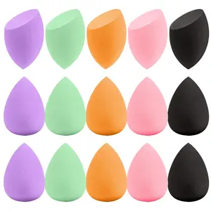 15 Pcs Multicolor Makeup Sponge Set-Individually Wrapped beauty sponges,Soft Latex-Free Low Absorption Sponges, Wet & Dry Use for Flawless Finish Liquid Cream Powder Makeup