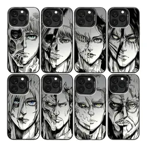 Luxury Hot Anime Attack On Titan Phone Case iPhone 17 16e 15 14 13 12 mini Pro Max X XR 8 7 Air Plus Samsung S21 S22 S23 S24 S25 Anti Fall Matte Back Cover