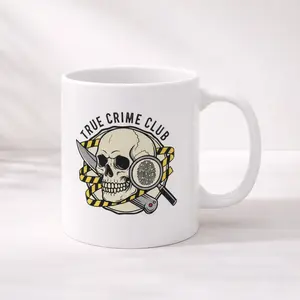 True Crime Club Mug, Funny True Crime Gift, Crime Podcast Lover Mug, Detective Coffee Cup, Murder Mystery Mug, Gift for True Crime Fans 11oz