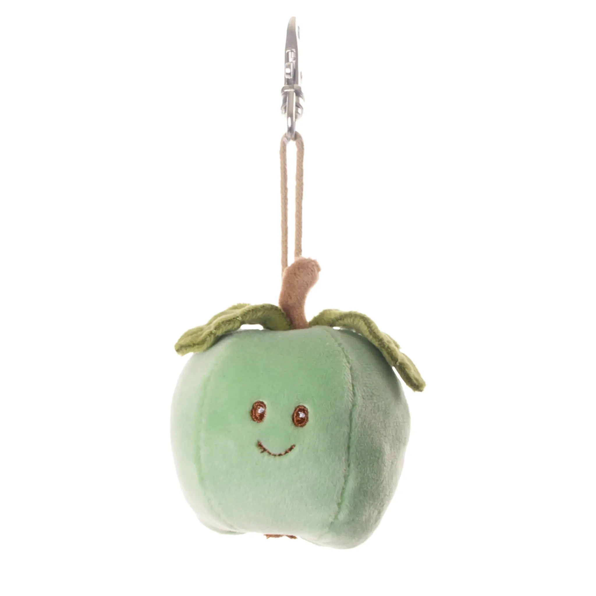 Bukowski Bears Green Apple Soft Plush Keychain for Bags Backpacks and Keys Fruit