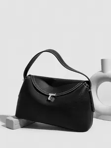 Litchi Texture Lock Buckle Handbag for Women, Commuter Crossbody Bag, Office Daily Versatile Bag, Adjustable Shoulder Strap Included