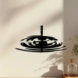1pc Water Drop Metal Wall Art, Water Drop Statue Mural, Perfect for Bathroom Wall, Living Room Wall, Bedroom Wall, Christmas Decor, Ideal Gift for Her, Durable Metal