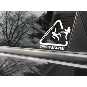 Caution this is Sparta, car decal, bumper sticker, truck decal, funny car decal