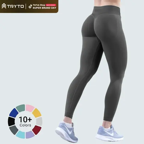 TRYTO Impact Leggings Fitness Sportswear Gymwear Hidden Scrunch Sports Seamless Yoga Pants Women Workout Gym Outdoor Legging #BackToSchool