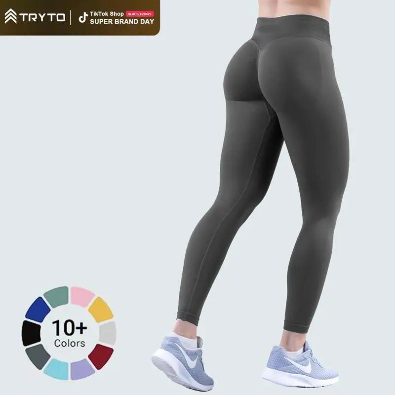 TRYTO Impact Leggings Fitness Sportswear Gymwear Hidden Scrunch Sports Seamless Yoga Pants Women Workout Gym Outdoor Legging #BackToSchool