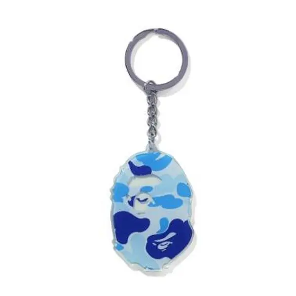 Bape Ape Head Acrylic Keychain ABC Blue Camo
