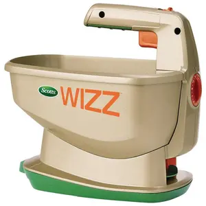 Wizz Spreader Holds up to 2,500 sq. ft. of Product, Handheld Spreader for Grass Seed, Fertilizer, Salt and Ice Melt