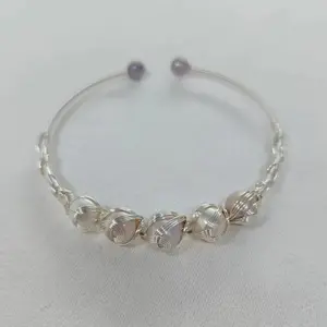 【Vip】Freshwater Pearl Bangle  Wire wrapping Bangel