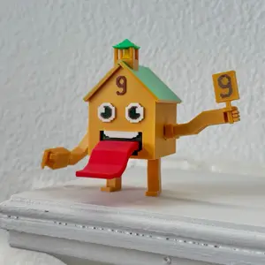 Esok Sekolah Articulated Brainrot Flexi Fidget Figurine with sign 3D Print