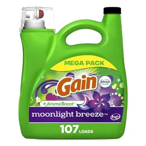 Gain + Odor Defense Liquid Laundry Detergent Super Fresh Blast Scent 154 fl oz HE Compatible 1 Liquid for Safe Use on All Fabrics