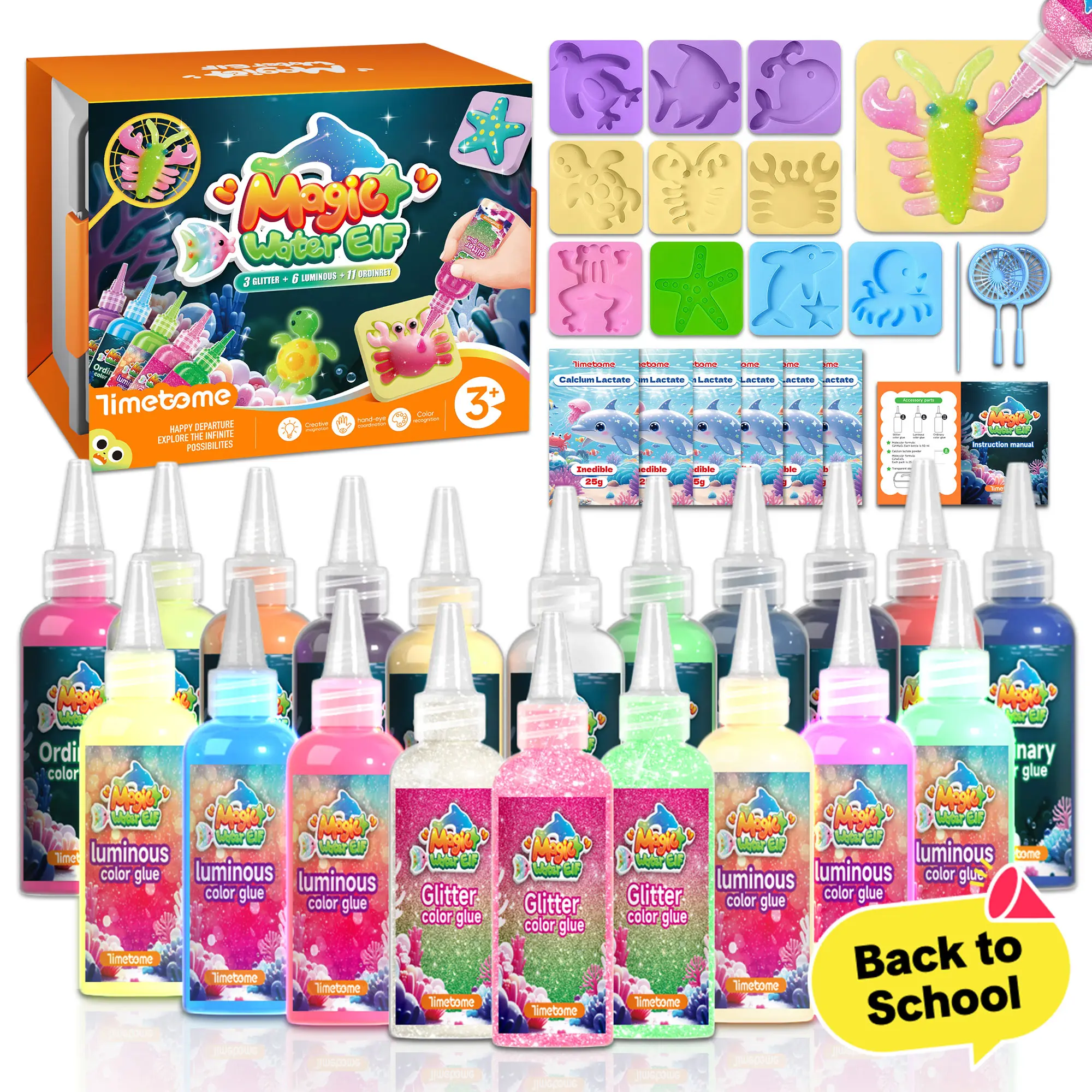 TIMETOME Magic Water Elf Toy Kit,Aqua Fairy Water Gel kit, Teach children color coordination ,Water Pets, Birthday Gifts，Pool Toys on Sale,back to school,back to school haul