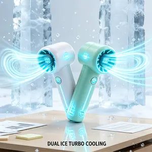 Arctic Breeze in Your Pocket ❄️ Light as 2 Eggs - 95g Ultra-Light Handheld Fan, 2000mAh with Digital Display, 4-Speed Icy Blast, Aesthetic Pastel Colors, TikTok Famous Summer Essential, USB Rechargeable for Music Festivals & Dates