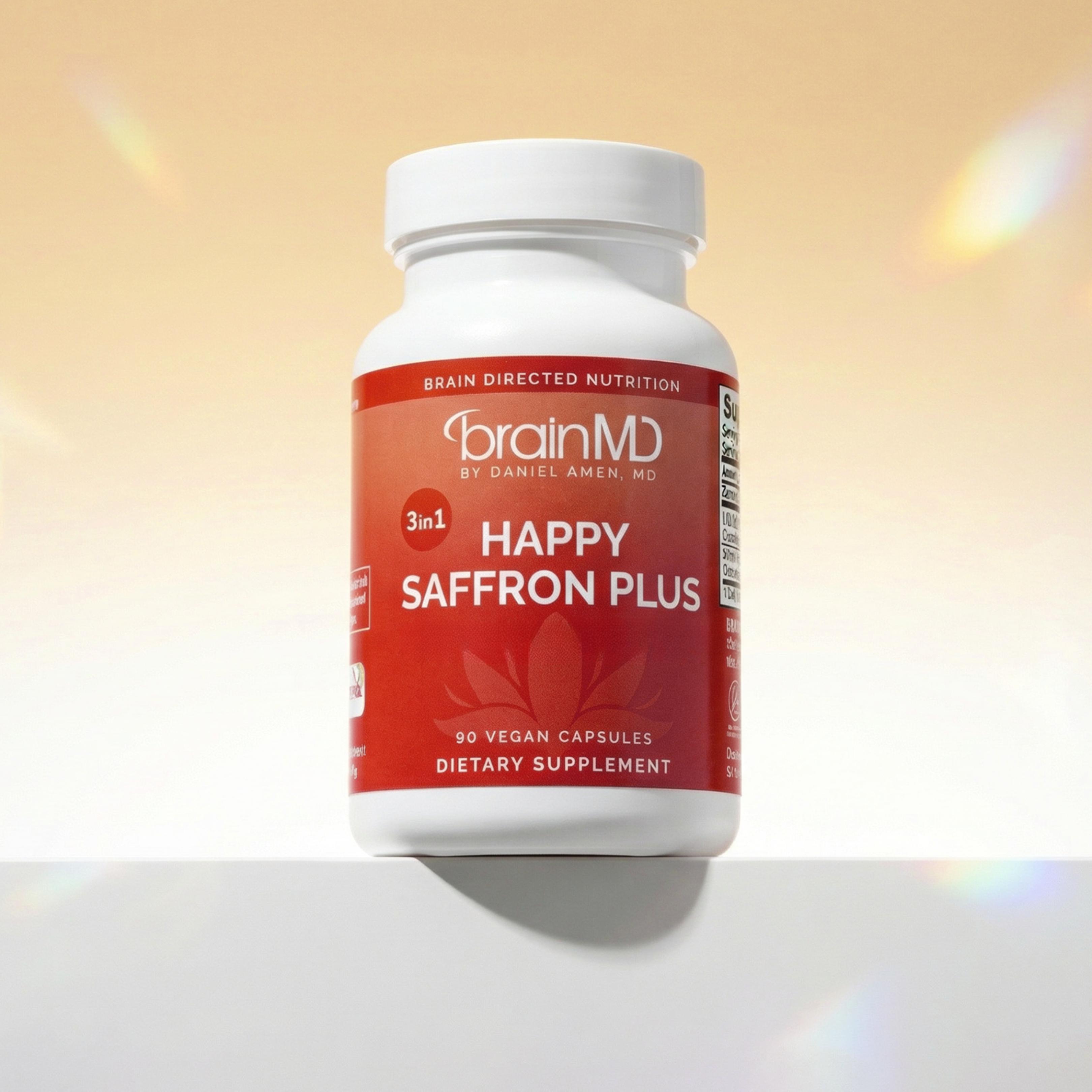 BrainMD - Happy Saffron Plus by Doc Amen #1 formula for a healthier, happier you - free from gluten, dairy, and eggs