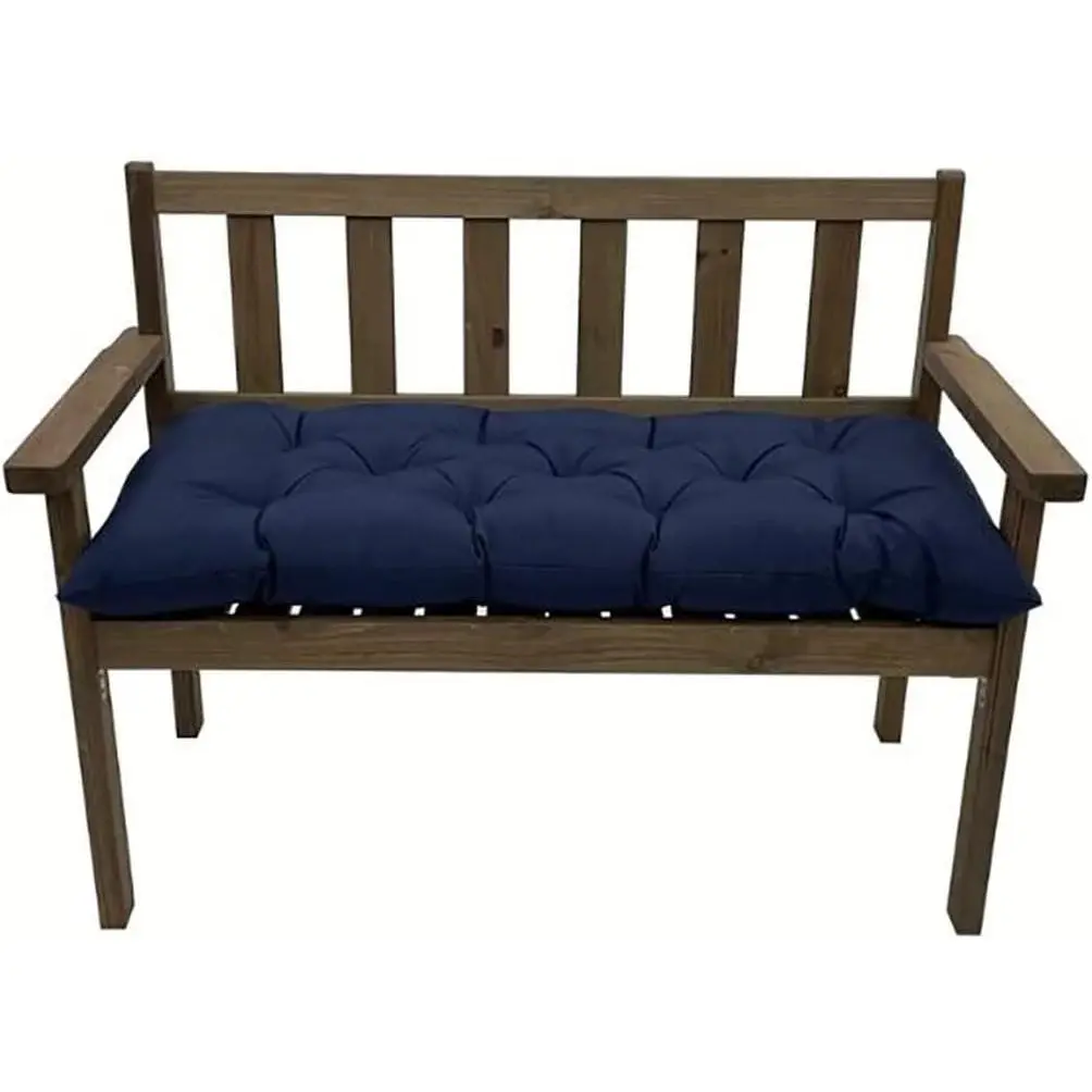 Outdoor Chair Cushions,  Tufted Bench Cushion for Outdoor Furniture, Garden Recliner Seat Cushions  Sofa Pads 40" x 20", Navy Blue, 1 Pack