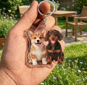Custom Cat Photo Keychain From Your Picture: Personalized Pet Memorial Gift For Her | Acrylic Cat Mom Bag Charm | Pet Loss Keepsake