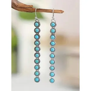 TURQUOISE BUBBLE BAR EARRING