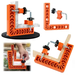 90 Degree Right Angle Locator L-Shaped Woodworking Positioning Squares Clamps Reusable Plank Stone Material Splicing Clamp Tool