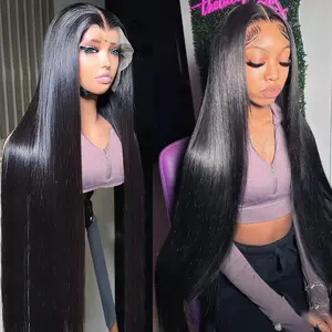 Bling Hair 13x4 13x6 Straight Wig Hd Lace Front Human Hair Wigs Transparent Lace Frontal Wig for Women Pre Plucked Natural Hairline 12-36 Inch 180% Density Dealsforyoudays