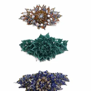 Beaded hair clips hand made in Mexico - broche de cabello hecho a mano - artesanía mexicana